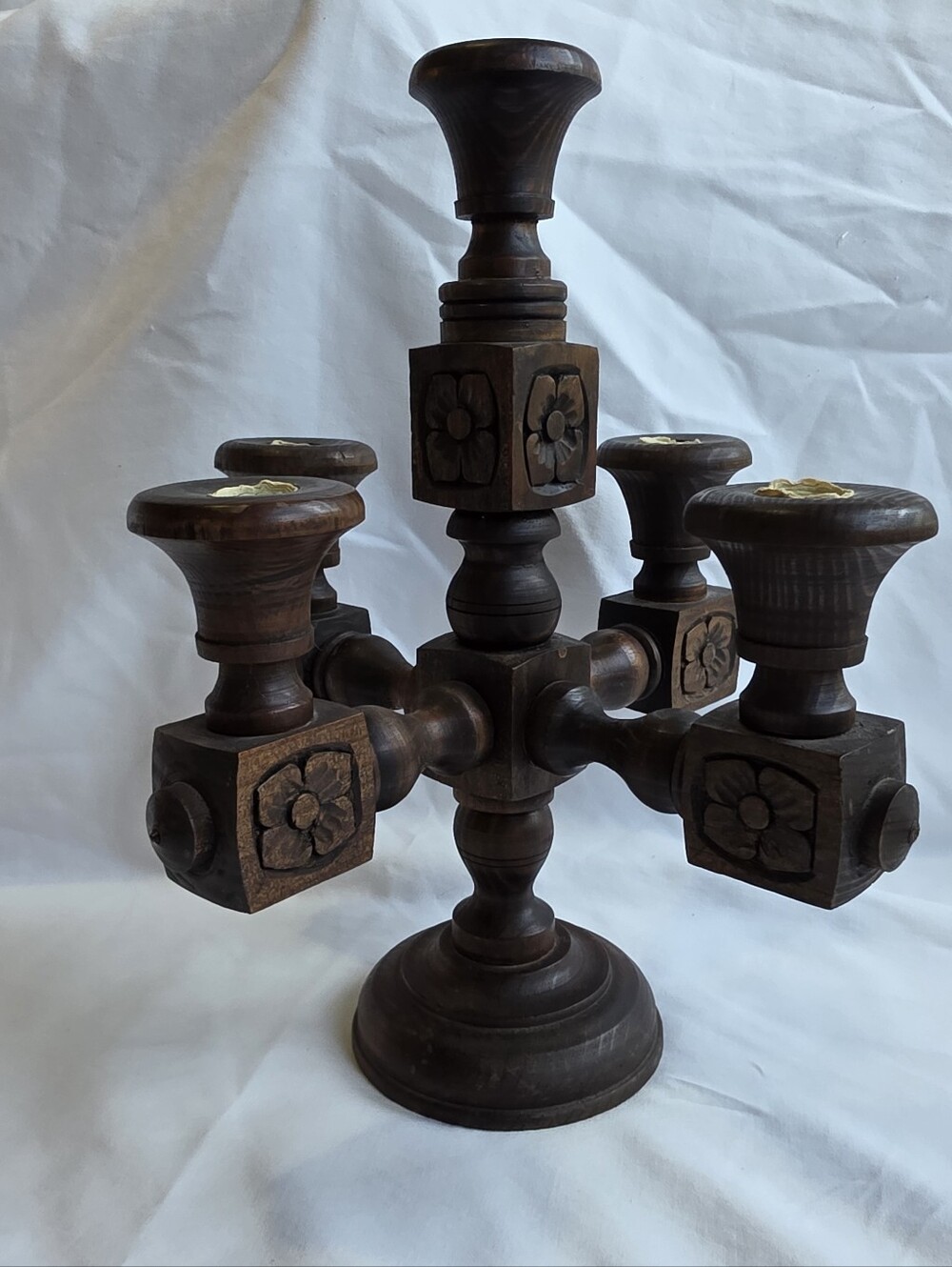 Wooden Candelabra
